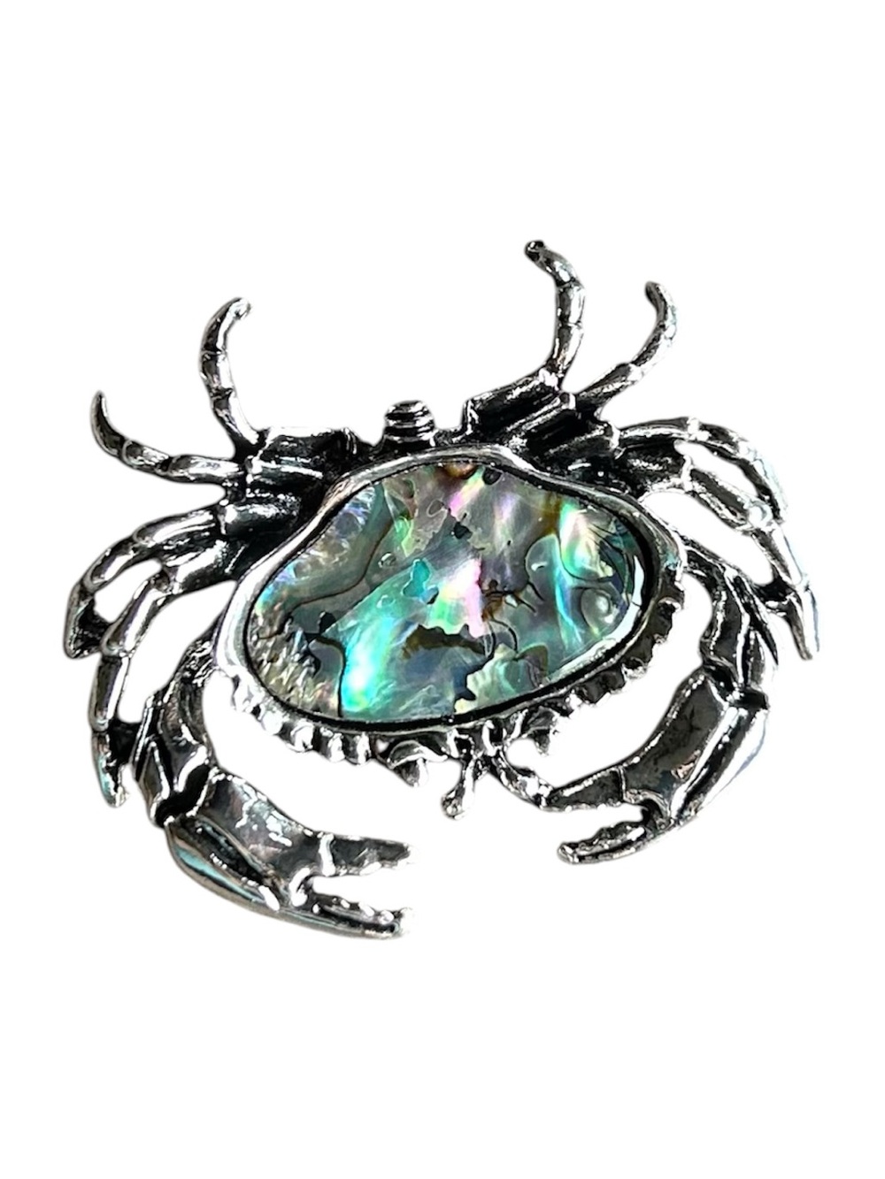Abalone Shell Crab Brooch Pin